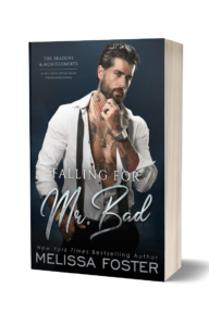 Exclusive Falling for Mr. Bad paperback cover by Melissa Foster